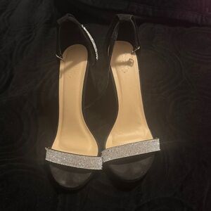 Elegant Black and Silver Women's Heels